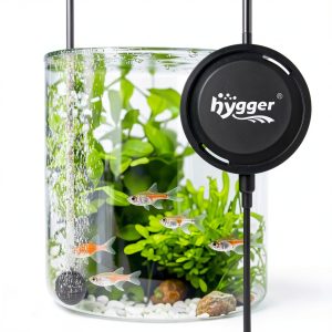 Hygger Aquarium Air Pump Quiet 25L H Plastic Black HG237-0