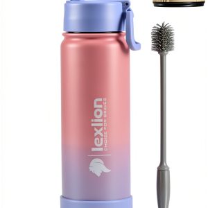 Lexlion Stainless Steel Water Bottle Insulated Leakproof-0