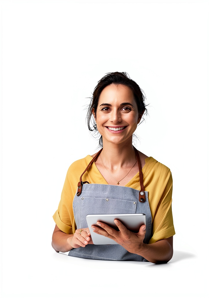 'Small Business Bookkeeping Guide open on a tablet'