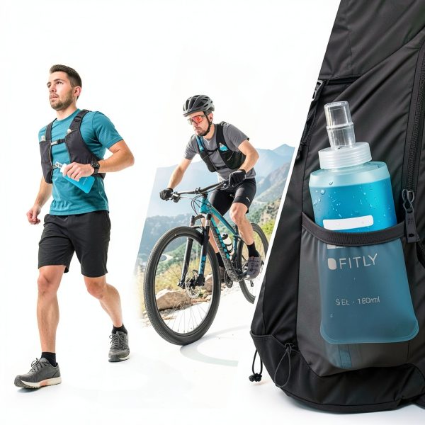 FITLY Soft Flask Collapsible BPA Free Hydration for Runners-6