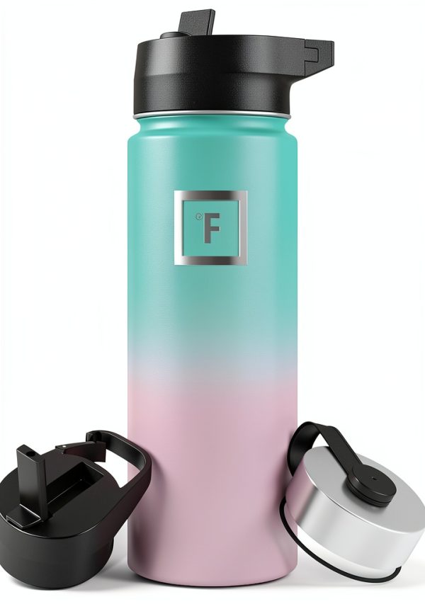 Iron Flask Insulated Water Bottle Stainless Steel Bubble Gum-0