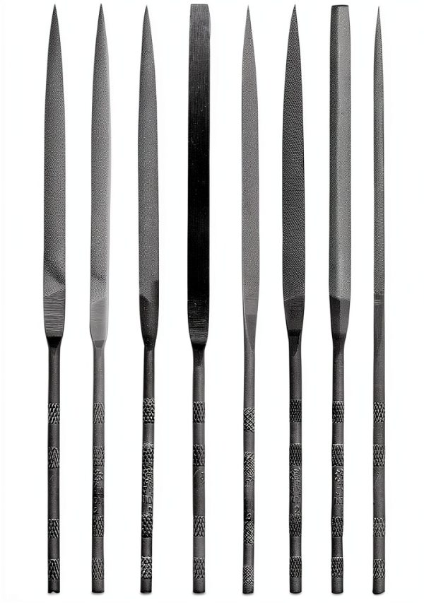 GNSI62-12-Piece Swiss Pattern Needle File Set, Medium Cut, 6-1/4"-0