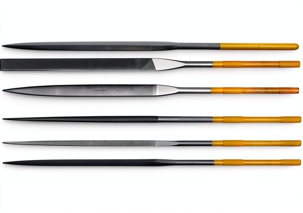 Grobet USA 18cm INOX Set of 6 Assorted Cut Files Stainless Steel Round-0