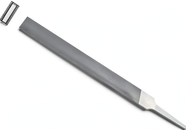 Swiss Pattern File Grobet Pillar Regular 6 Inch Cut 4 Steel Gray-0