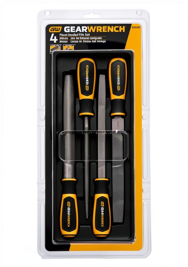 GEARWRENCH 4 Pc 8" Bastard File Set 82820H New Version Alloy Steel-1
