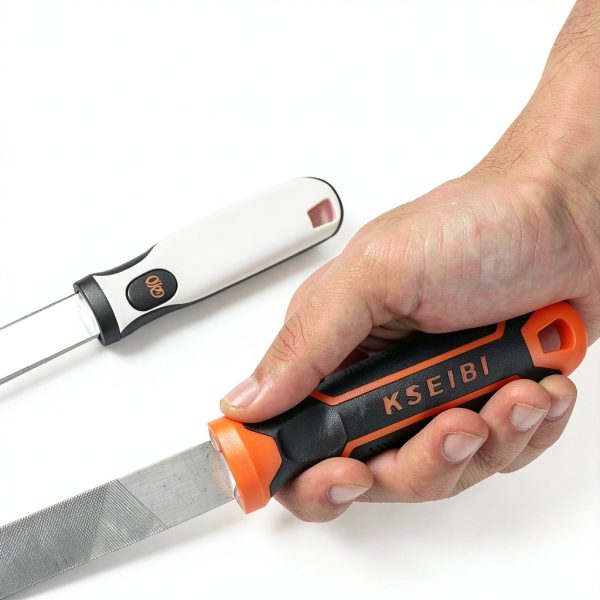 Metal File Set KSEIBI 311485 8-Inch Steel with Soft-Grip Handles-3