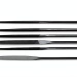 Swiss Pattern File Grobet 6-1/4 inch Needle File Set of 6 Grey Steel-0