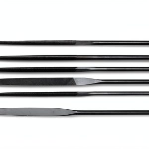 Swiss Pattern File Grobet 6-1/4 inch Needle File Set of 6 Grey Steel-0